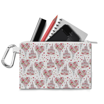 Canvas Zip Pouch - Valentine Disney Castle