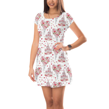 Short Sleeve Dress - Valentine Disney Castle