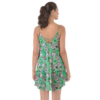 Beach Cover Up Dress - Sketched Olaf St. Patrick's Day