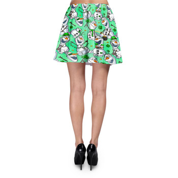 Skater Skirt - Sketched Olaf St. Patrick's Day