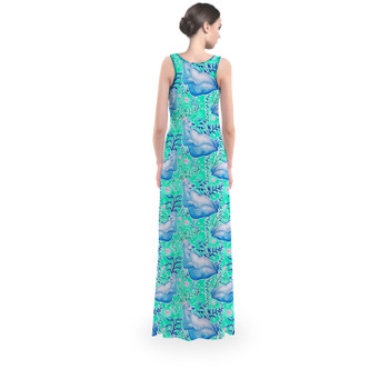 Flared Maxi Dress - Neon Floral Baloo