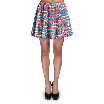 Skater Skirt - Superhero Stitch - Captain America