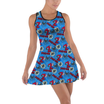 Cotton Racerback Dress - Superhero Stitch - Spiderman