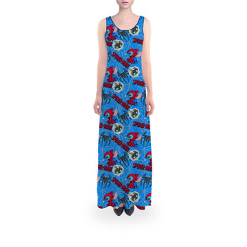 Flared Maxi Dress - Superhero Stitch - Spiderman