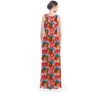 Flared Maxi Dress - Superhero Stitch - Ironman