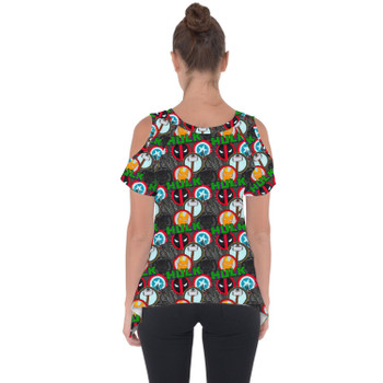 Cold Shoulder Tunic Top - Superhero Stitch - Superhero Badges