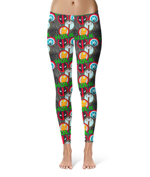 Sport Leggings - Superhero Stitch - Superhero Badges