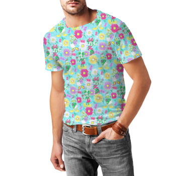 Men's Sport Mesh T-Shirt - Neon Spring Floral Mickey & Friends