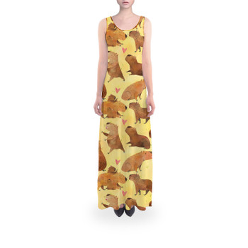 Flared Maxi Dress - Capybara Love