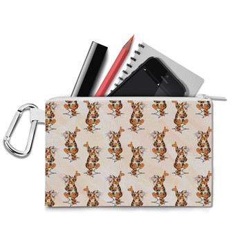 Canvas Zip Pouch - Sketched Bouncing Tigger