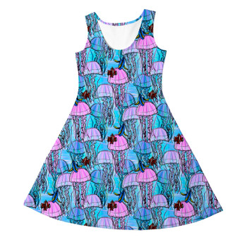 Girls Sleeveless Dress - Jellyfish Jumping