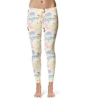 Sport Leggings - Sketched Pooh Autographs