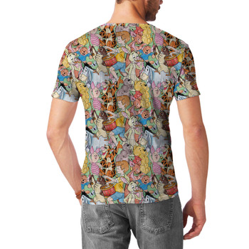 Men's Sport Mesh T-Shirt - Sketched Pooh Characters