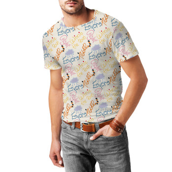 Men's Cotton Blend T-Shirt - Sketched Pooh Autographs