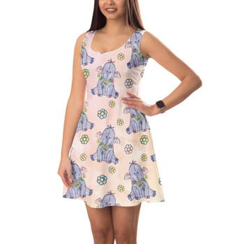 Sleeveless Flared Dress - Sketched Heffalump