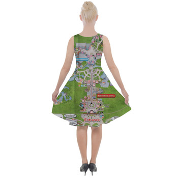 Skater Dress with Pockets - Magic Kingdom Map