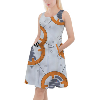 Skater Dress with Pockets - Little Round Droid