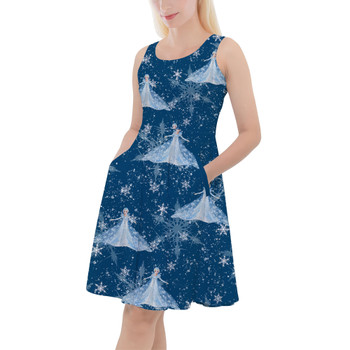 Skater Dress with Pockets - Elsa Crystals