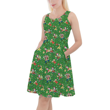 Skater Dress with Pockets - Mickey & Friends Celebrate Christmas