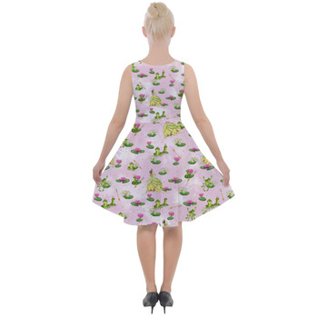 Skater Dress with Pockets - Watercolor Princess Tiana & The Frog