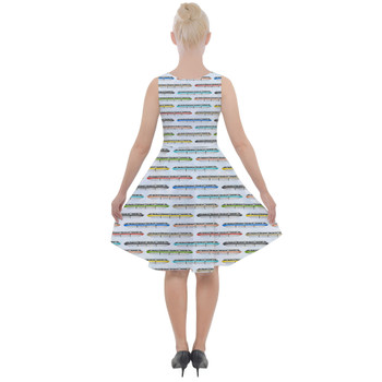 Skater Dress with Pockets - Disney Monorail Rainbow