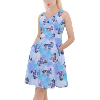 Skater Dress with Pockets - Watercolor Eeyore