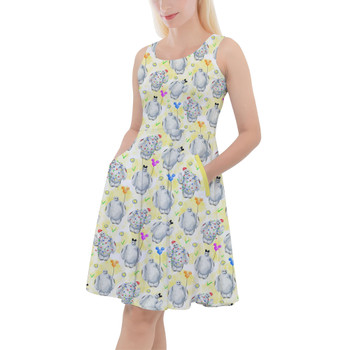 Skater Dress with Pockets - Festive Baymax