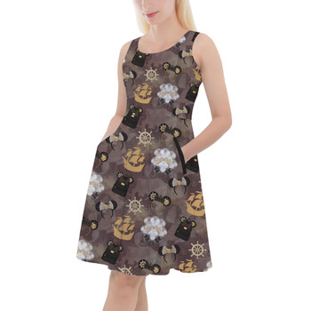 Skater Dress with Pockets - Main Attraction Pirates of the Caribbean