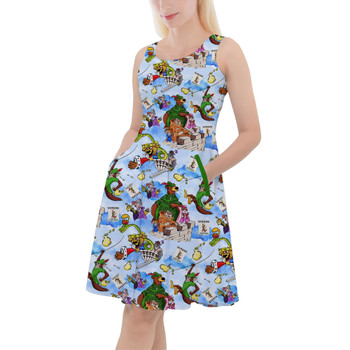 Skater Dress with Pockets - Robin Hood