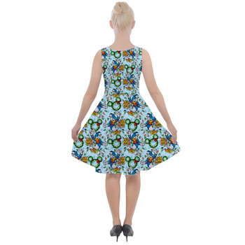 Skater Dress with Pockets - Donald Duck & the Christmas Lights