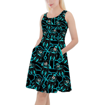 Skater Dress with Pockets - Tron