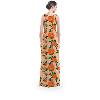 Flared Maxi Dress - Orange Bird Munchlings