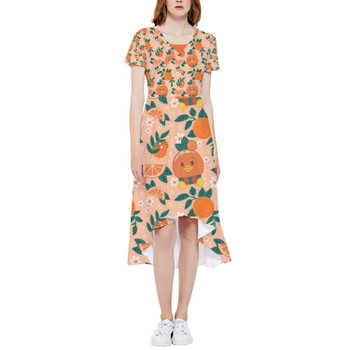 High Low Midi Dress - Orange Bird Munchlings