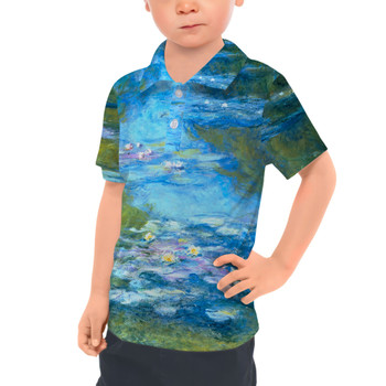 Kids Polo Shirt - Monet Water Lillies