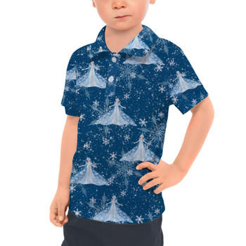 Kids Polo Shirt - Elsa Crystals