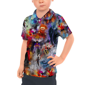 Kids Polo Shirt - Watercolor Villains