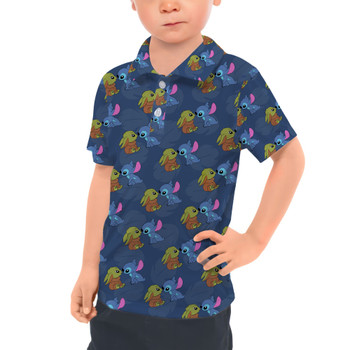 Kids Polo Shirt - Stitch Meets The Child