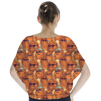 Batwing Chiffon Top - Retro Chewbacca Summer Vibes