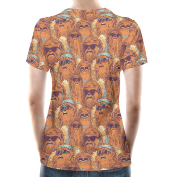 Women's Cotton Blend T-Shirt - Retro Chewbacca Summer Vibes