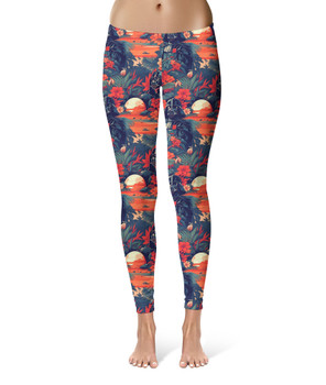 Sport Leggings - Hawaiian Darth Vader