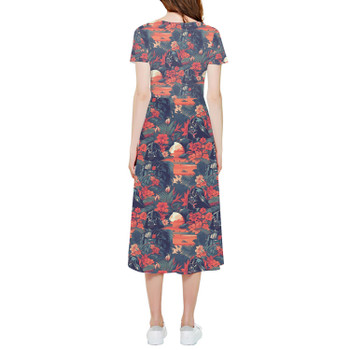 High Low Midi Dress - Hawaiian Darth Vader