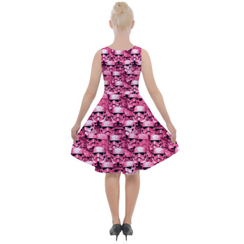 Skater Dress with Pockets - Pink Storm Troopers