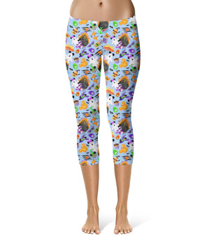 Sport Capri Leggings - Halloween On The High Seas