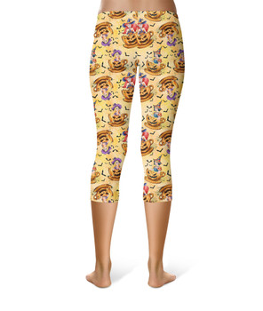 Sport Capri Leggings - Halloween Princess Teacups