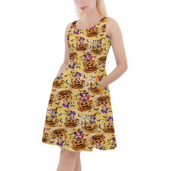 Skater Dress with Pockets - Halloween Princess Teacups