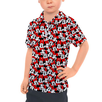 Kids Polo Shirt - Many Faces of Minnie Mouse