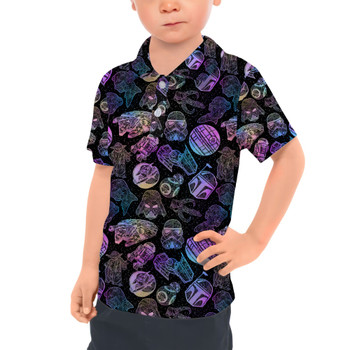 Kids Polo Shirt - Star Wars Watercolor Mandalas