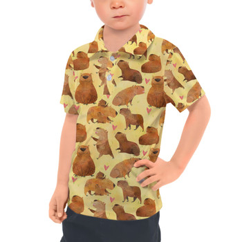 Kids Polo Shirt - Capybara Love