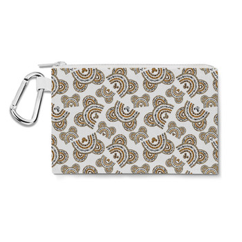 Canvas Zip Pouch - Animal Print Mouse Ears Rainbow