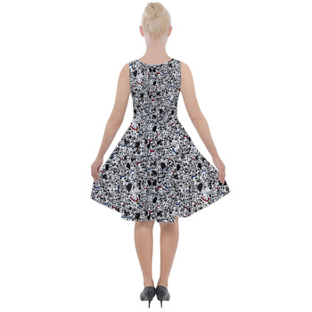 Skater Dress with Pockets - Sketched Dalmatians